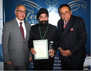 2013 Leicester businessman awarded the title of Business and Humanitarian Entrepreneur of the Year 2013 02